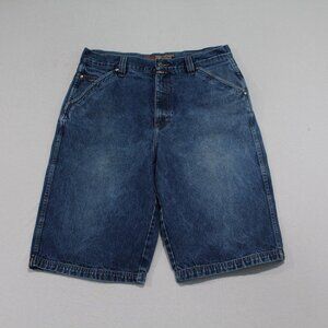 Esco Men Blue Dungarees Denim Shorts Vintage Y2K Size 36